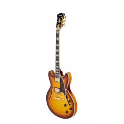 D'Angelico - Guitare Semi-Hollow body Excel DC XT - Iced Tea Burst