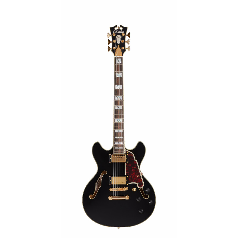 D'Angelico - Guitare Semi-Hollow body Excel Mini DC - Black