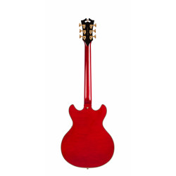 D'Angelico - Guitare Semi-Hollow body Excel Mini DC - Trans Cherry