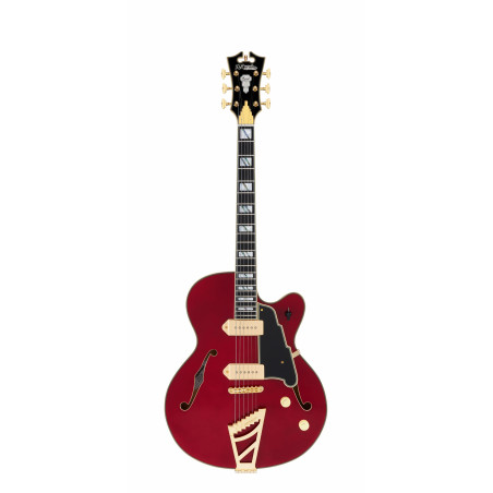 D'Angelico - Guitare Semi-Hollow body Excel 59 - Trans Cherry