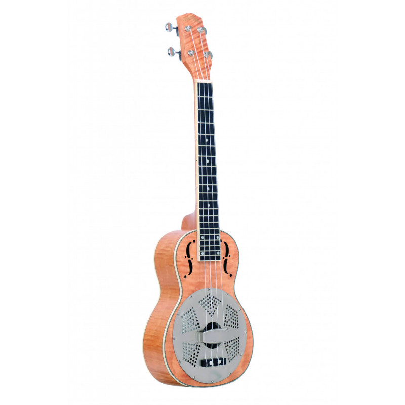 Goldtone RESOUKE MAPLE T - Ukulele ténor avec résonateur, table en érable madré (+ housse)