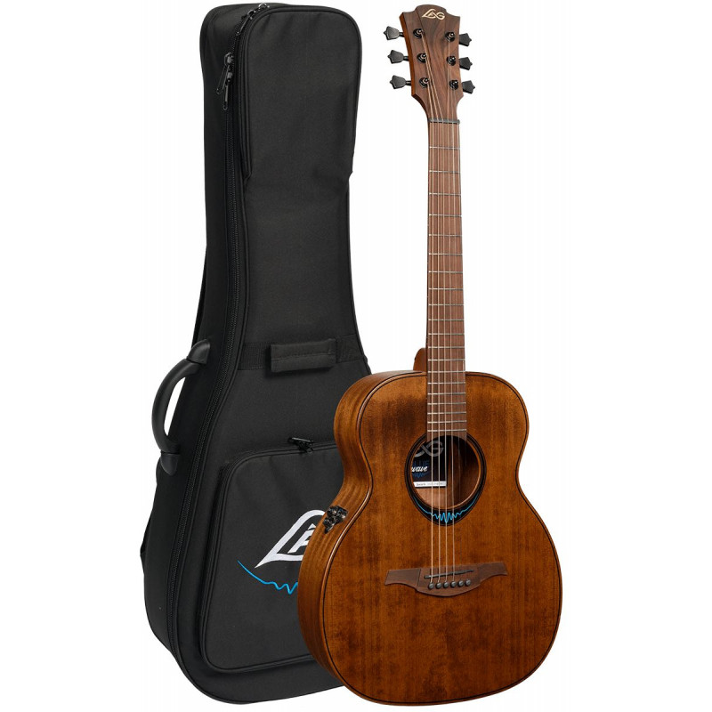 Lâg TBW1TE-BRW - Guitare électro acoustique Travel BlueWave 1 - Brown (+ housse)