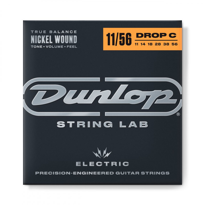 Dunlop DEN1156DC - Jeu de cordes guitare électrique Drop C - 11-56