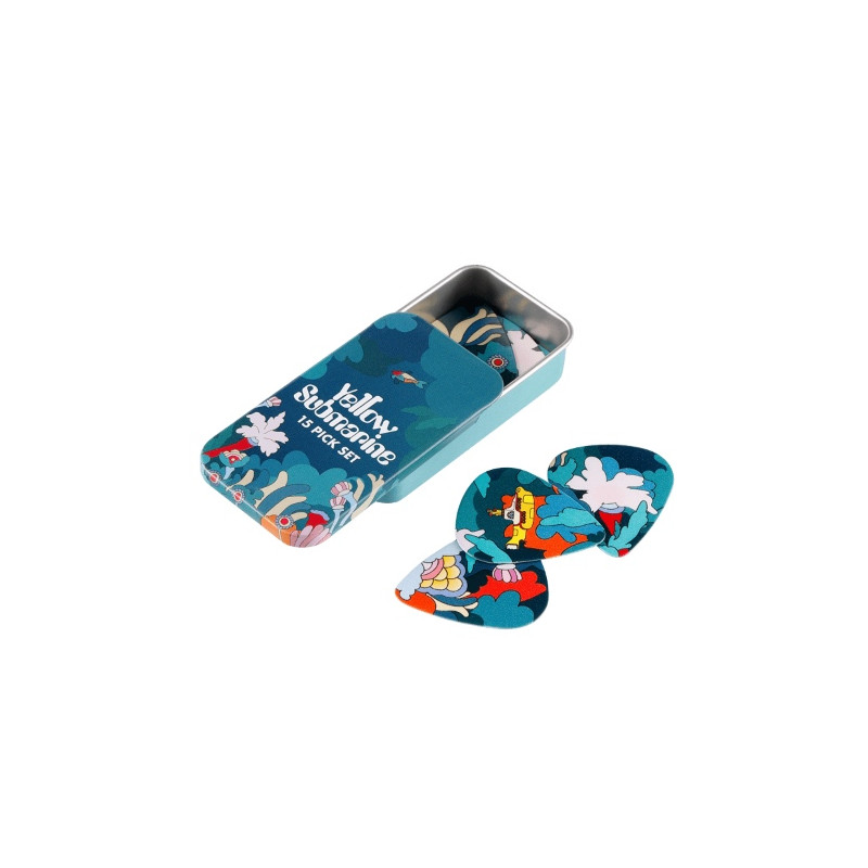 D'addario 1CWH4-10B9 - Boîte 15 médiators Beatles Yellow Submarine 55th Anniversary - Under the Sea