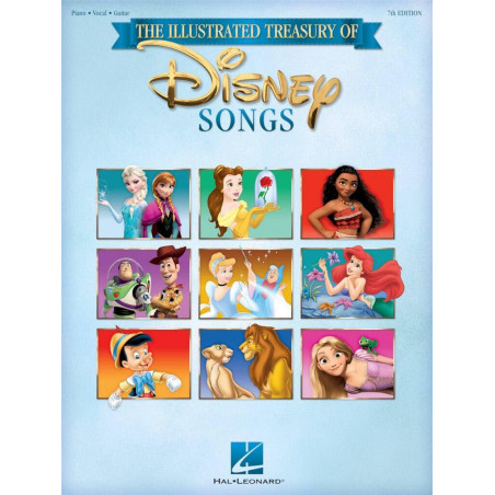 The Illustrated Treasury of Disney Songs - Piano Chant Guitare