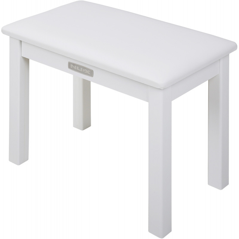 Nux WOODBENCH-WH - Banquette piano blanche en bois