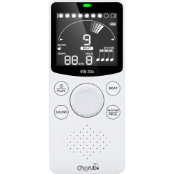 Cherub WSM-210LI - Métronome électronique compact avec batterie rechargeable - blanc