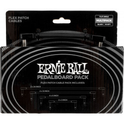 Ernie Ball 6462 - Multipack câbles patch Flex - Noir