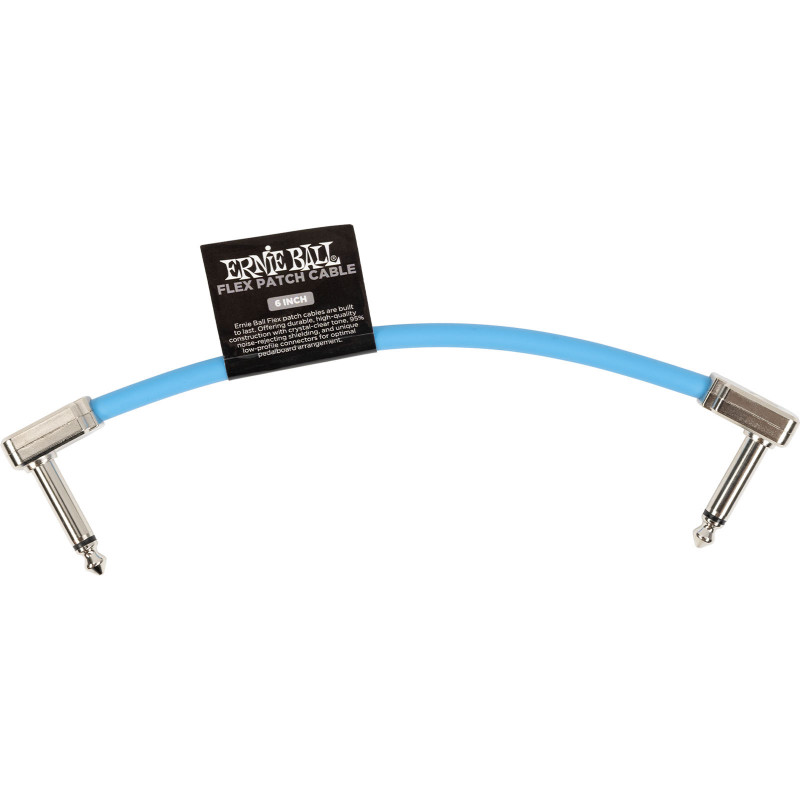 Ernie Ball 6455 - Câble patch Flex bleu - 15cm