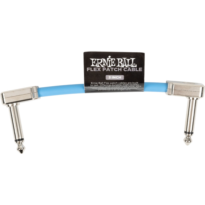 Ernie Ball 6454 - Câble patch Flex bleu - 7,5cm