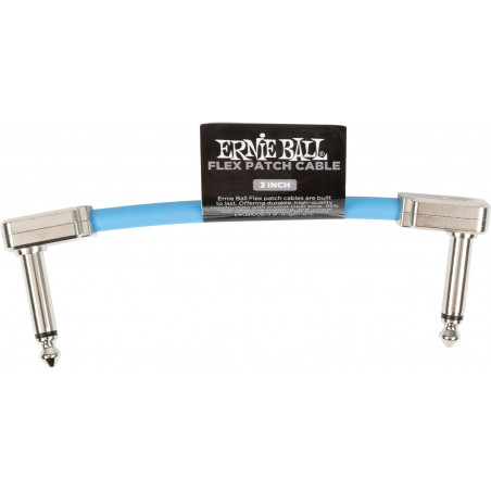 Ernie Ball 6454 - Câble patch Flex bleu - 7,5cm