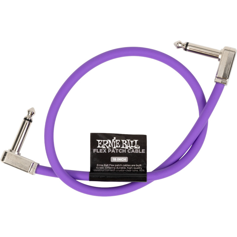 Ernie Ball 6449 - Câble patch Flex violet - 45cm