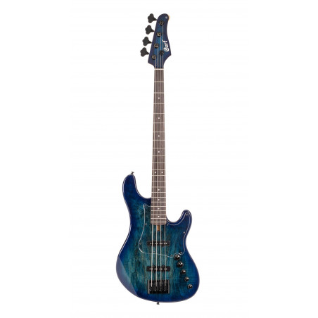 Cort GB-FUSION4-BB - Basse électrique - Blue burst brillant (+ housse)