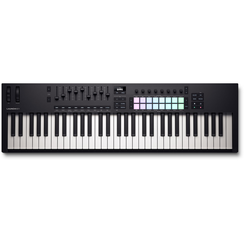 Novation LAUNCHKEY-61-MK4 - Clavier maitre 61 touches écran OLED - 16 pads